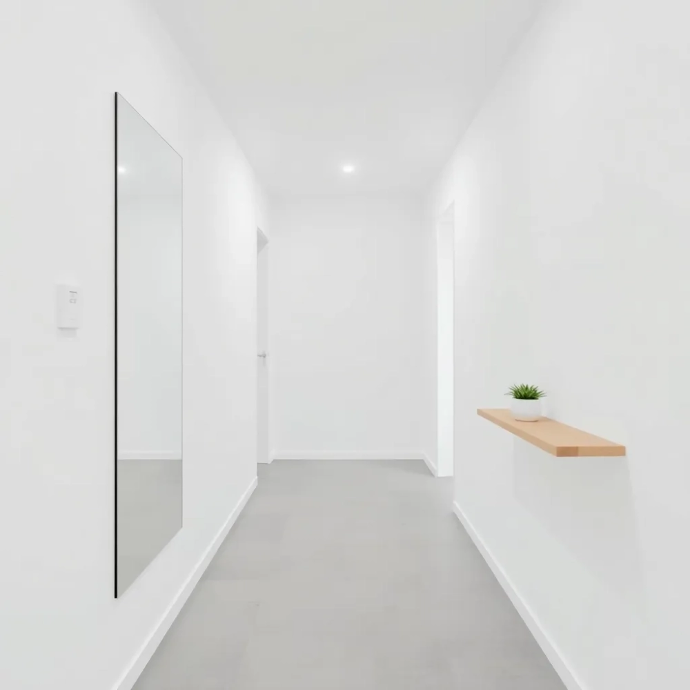 Biały przedpokój w bloku