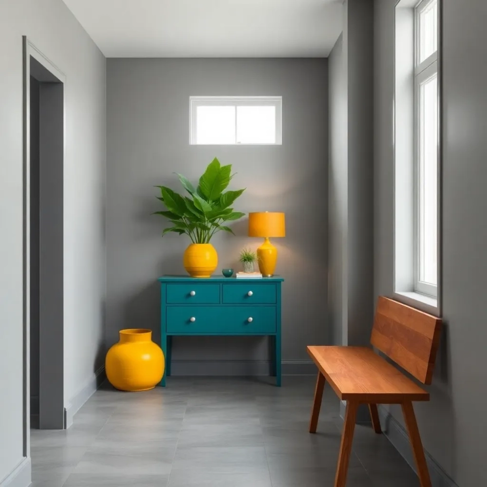 Jaki kolor pasuje do szarego przedpokoju