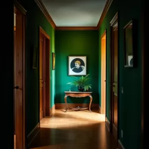 Ciemnozielony Przedpokój