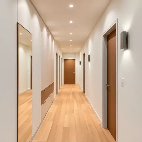 Długi wąski przedpokój inspiracje