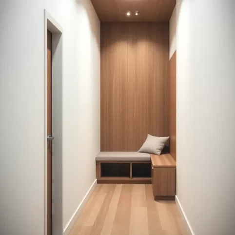 Nowoczesny przedpokój z siedziskiem