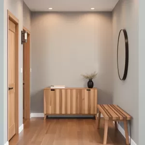 Przedpokój Szary Z Drewnem