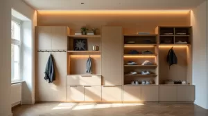 Struktury na ścianę w przedpokoju