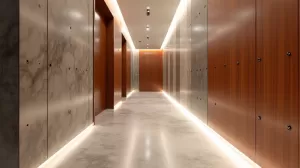 Żywica na ściany w przedpokoju