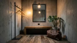 styl industrialny przedpokój loft