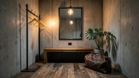 styl industrialny przedpokój loft